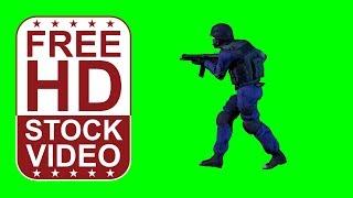 Free Stock Videos – swat officer walking patrolling on green screen seamless loop 3D animation