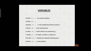 #Variables #Operators #Datatypes