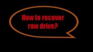 Free recover raw drive when drive memory card shows raw format