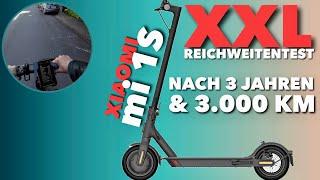 3000 KM + 3 Jahre !! Wie weit kommt der Xiaomi Mi 1S E Scooter noch im XXL Reichweiten TEST 2023 ???