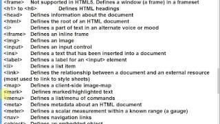HTML Tags and ALL HTML 5 TAGS what is use