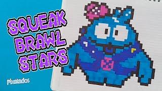 COMO DIBUJAR SQUEAK BRAWL STARS PIXEL ART - PIXELADOS