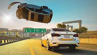 BeamNG Drive - Realistic Freeway Crashes #8