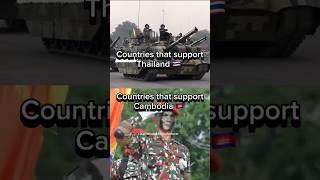 Countries that support Thailand vs Countries that support Cambodia #shorts