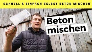 Beton mischen in 2 einfachen Schritten│Selber mischen Anleitung│Richtiges Mischungsverhältnis