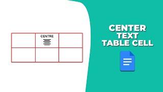 How to center text in a table cell in Google Docs