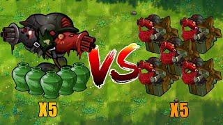 PVZ 1 Fusion Challenge!! 5 Random Plants Vases VS 5 Golden Zombie Boxes - Who Will Win?