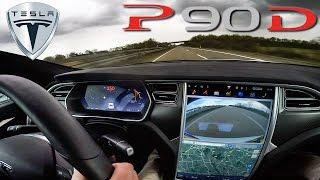 Tesla Model S P90D 762 HP LUDICROUS TOP SPEED & Acceleration on AUTOBAHN by AutoTopNL