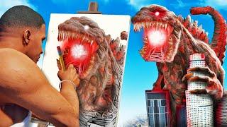 Do Not DRAW Cursed GODZILLA In GTA 5