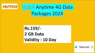 Hutch anytime data package 2024/new price