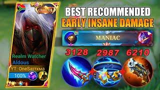 ALDOUS BEST RECOMMENDED BUILD FOR EALY INSANE DAMAGE | ALDOUS BEST BUILD 2022