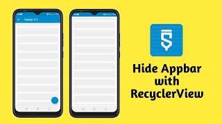 Hide appbar with recyclerview scroll in sketchware pro tutorial 111 #sketchware