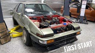 AE86 vintage nostalgia build. part 2. Webers and first startup!