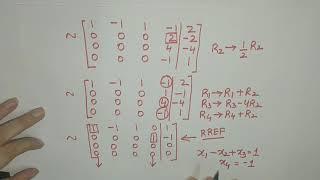 Pivots, basic variables, non-basic(free) variables and parametric form of solution