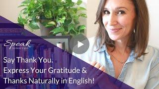 Say Thank You in English — Speak Confident English