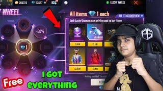I Got Everything In Only 1 Diamond Spin In New Lucky Wheel !! - Garena Free Fire