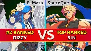 GGST ▰ El Maza | Dany (#2 Ranked Dizzy) vs SauceQue (TOP Ranked Sin). High Level Gameplay