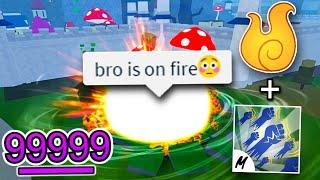 This FLAME Combo IS FIRE... | Bounty Hunting (Blox Fruits)