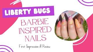 Barbie Inspired Nails | Liberty Bugs | Gel Polish Easy Nail Art | 90s Pastel Barbie