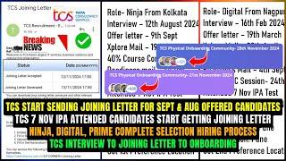 TCS NINJA, DIGITAL, PRIME PENDING JOINING LETTER OUT | NEW INTERVIEW TO JOINING PROCESS | DOJ 28 NOV