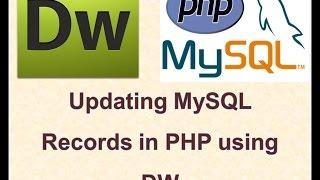 How to Update Records in MySQL Using PHP, Dreamweaver