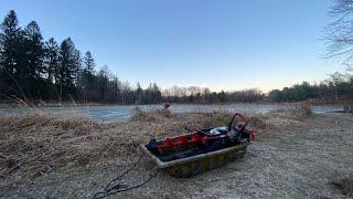 Fishing for big perch on THIN ice!!! (UNEXPECTED)