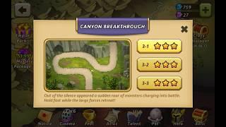 Castle Defense 2 [ Level 3-1] |#7|(3 Stars)[HD]•Canyon Breakthrough