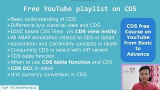 SAP CDS Introduction -Part 1 ABAP on HANA Course