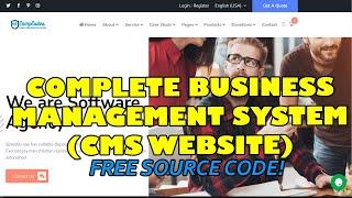 Complete Business Management System (CMS Website Script) using PHP MySQL | Free Source Code Download