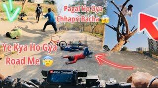 Ye Kya Ho Gya Road Me  Pagal Ho Gya Chhapri Bacha Sab  Moto Vlogs