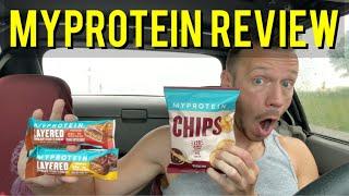 Myprotein Layered Protein Bar | PB & J | Chocolate Peanut Butter | Protein Chips REVIEW