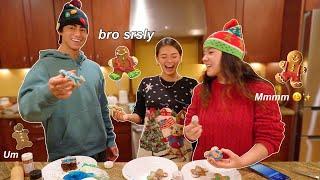 GINGERBREAD BAKING CHALLENGE with MY SIBLINGS!