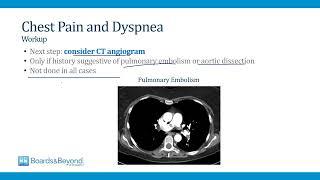 Emergency Medicine Step 2-3 — Chest Pain and Dyspnea — Boards and Beyond