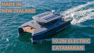 Electric Catamaran - Made in New Zealand - Herley Boats 3400 Powercat - Walk Through