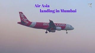 Air Asia Airbus A320 landing in Mumbai