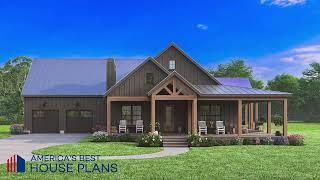 EXCLUSIVE MODERN FARMHOUSE PLAN 009-00382 WITH INTERIOR