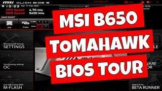 MSI B650 Tomahawk WiFi BIOS Tour & Settings Overview