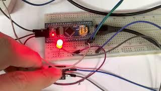 LED control using push button with STM32