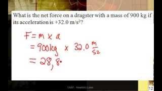 Solving sample problems with Newton's 2nd Law