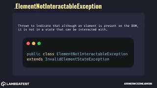 rg openqa selenium ElementNotInteractableException with examples