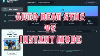 Wondershare Filmora 11 Auto Beat Sync VS Instant Mode
