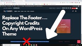 How To Replace The Footer Copyright Credits On Any WordPress Theme 2020