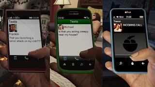 All HIDDEN Phone Calls & Text Messages When You Try To Destroy Protagonist's Houses - GTA 5