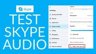 Skype Tutorial 2021: How to Test Skype Audio?