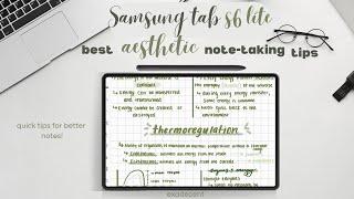 How i take aesthetic notes on my samsung tab s6 lite| aesthetic samsung notes tutorial