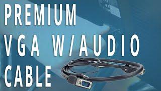 Easy To Use VGA Cable - Includes Audio Channel!