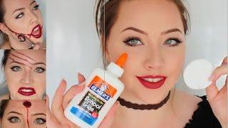 3 Easy LATEX-FREE DIY Halloween wounds // Last minute ideas