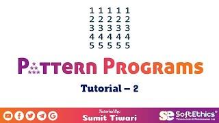 Pattern Programs Tutorial: Part 2 - Number Pattern