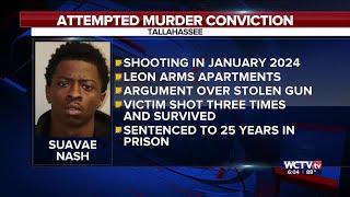 Tallahassee man sentenced to 25 years for Leon Arms apartment shooting in January