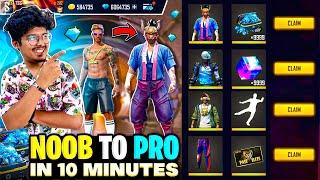 Free Fire NOOB Poor Id To Rich PRO Id In 9000 Diamonds Trick All Permanent -Garena Free Fire